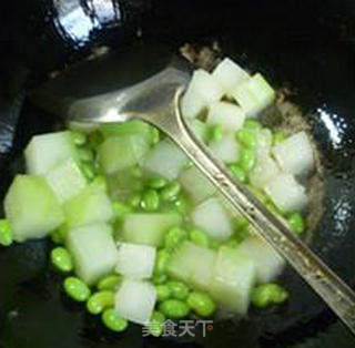 毛豆凤尾虾冬瓜的做法步骤：9