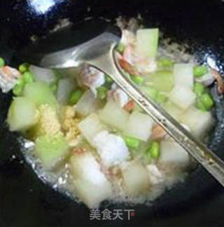 毛豆凤尾虾冬瓜的做法步骤：11