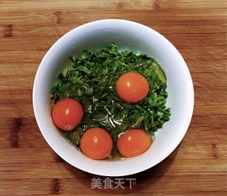 香椿煎蛋的做法步骤：4