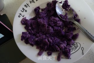 糯米紫薯饼的做法步骤：2