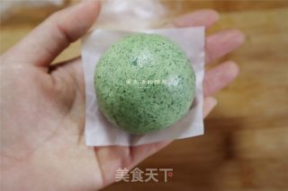 蛋黄肉松青团的做法步骤：7