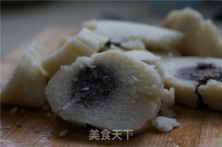 香煎豆沙粽的做法步骤：2