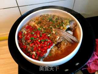 川湘名菜，剁椒鱼头的做法步骤：5