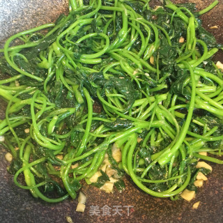 蒜蓉炒红薯叶的做法步骤：4