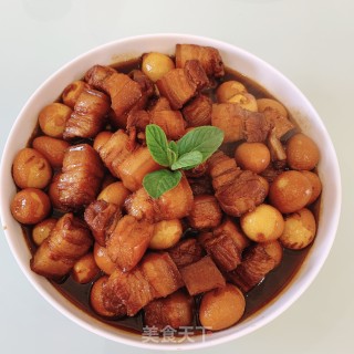鹌鹑蛋红烧肉的做法步骤：12