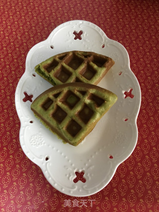 抹茶华夫饼的做法步骤：12
