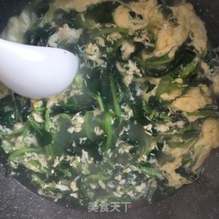 鸡毛菜蛋汤的做法步骤：4