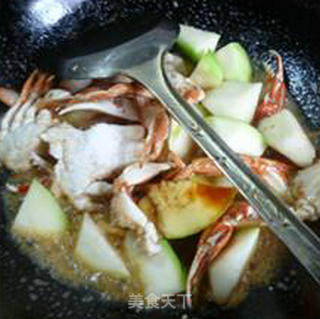 蒲瓜炒花蟹的做法步骤：9