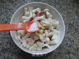 蒸海鲜菇肉末的做法步骤：7