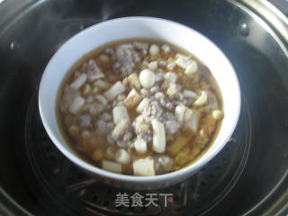 蒸海鲜菇肉末的做法步骤：11