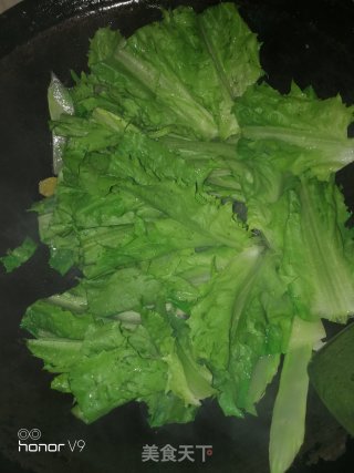 素炒油麦菜的做法步骤：3