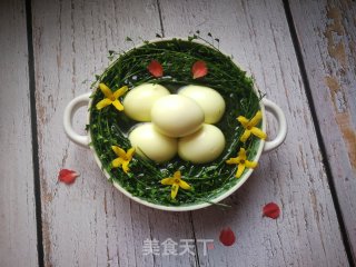 荠菜花煮鸡蛋的做法步骤：7