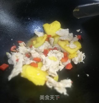 菠萝鸡片的做法步骤：8