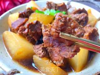牛腩烧萝卜的做法步骤：9