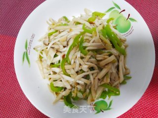 青椒炒杏鲍菇的做法步骤：5