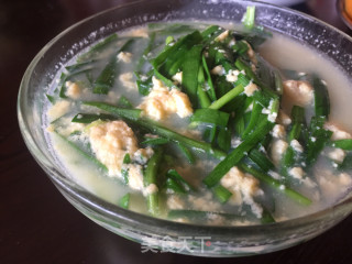 鲜贝韭菜鸡蛋羹的做法步骤：9