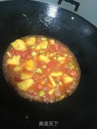 甜酸菠萝鱼的做法步骤：7