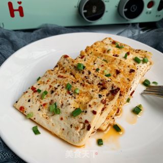 香煎嫩豆腐的做法步骤：8