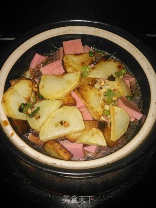 千页豆腐火腿粉丝煲的做法步骤：12