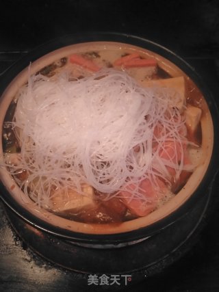 千页豆腐火腿粉丝煲的做法步骤：13