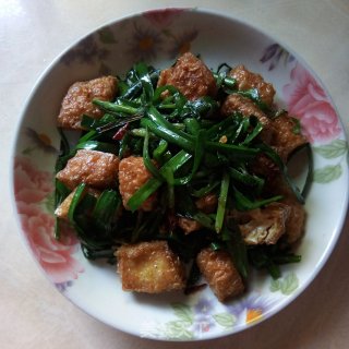 #春菜集#     韭菜炒鸡蛋豆腐的做法步骤：11