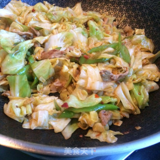 香辣肉丝炒包菜的做法步骤：10