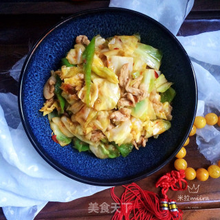 香辣肉丝炒包菜的做法步骤：12
