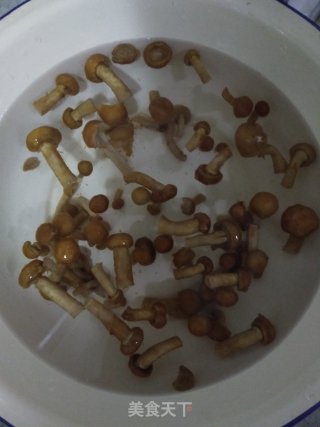 小白菜炒滑子蘑的做法步骤：5