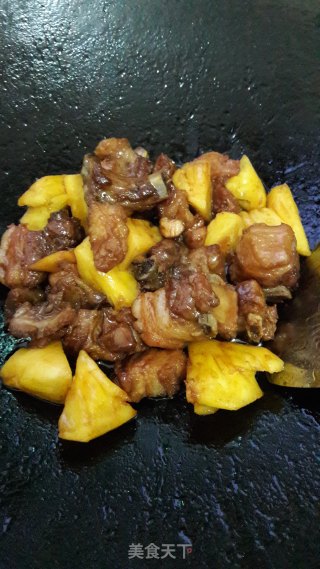 菠萝烧排骨的做法步骤：12