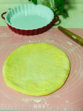 芝“芯”榴芒虾仁披萨的做法步骤：9