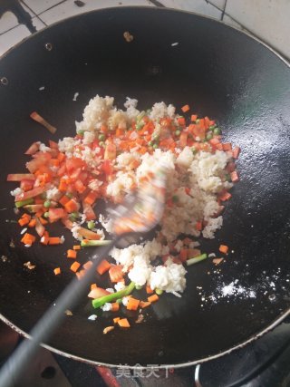 时蔬炒饭的做法步骤：7