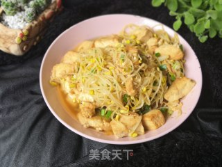 豆腐炒豆芽的做法步骤：6