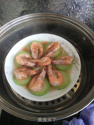 大虾蒸西葫芦的做法步骤：8