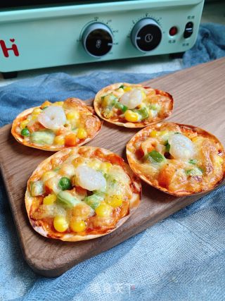 饺子皮披萨的做法步骤：11