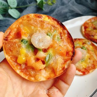 饺子皮披萨的做法步骤：14