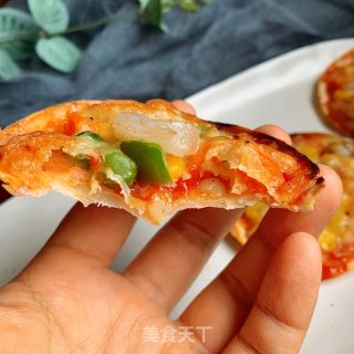 饺子皮披萨的做法步骤：15