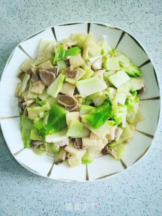 杏鲍菇炒儿菜的做法步骤：12
