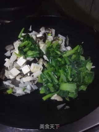 菌菇青菜的做法步骤：5