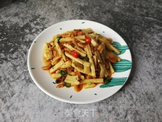 笋丝炒虾干的做法步骤：10