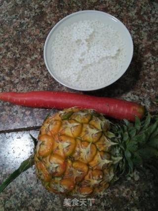 菠萝水果饭的做法步骤：1