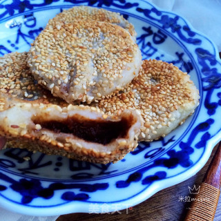 枣泥芝麻饼的做法步骤：11