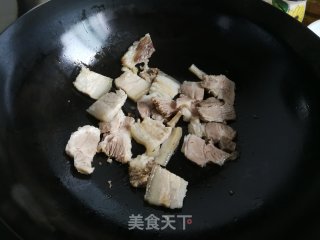 甜豆角炒回锅肉的做法步骤：3