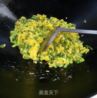 蒜苔炒鸡蛋的做法步骤：5