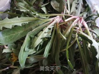蒲公英蘸酱的做法步骤：1