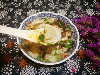 猪肉槐花酸汤馄饨的做法步骤：19