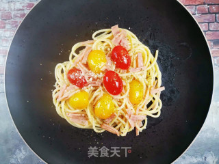番茄火腿意大利面的做法步骤：14