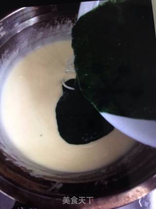 芝士蛋糕（菠菜味）的做法步骤：4