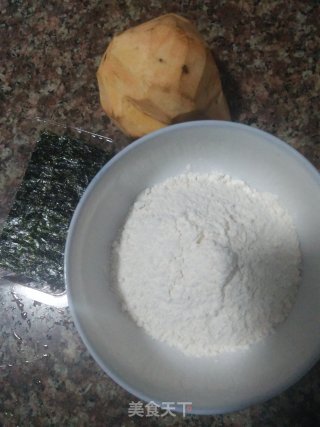 海苔红薯饼的做法步骤：1