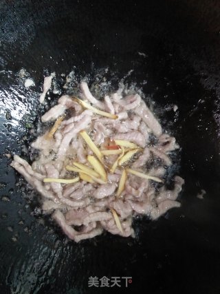蒜薹炒肉丝的做法步骤：3