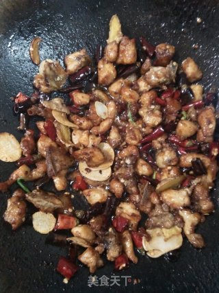 香辣鸡肉的做法步骤：8
